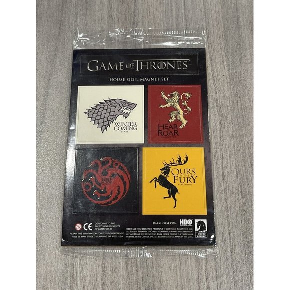 Game of Thrones House Sigil Magnet Set Loot Crate New OC15 - Picture 1 of 1